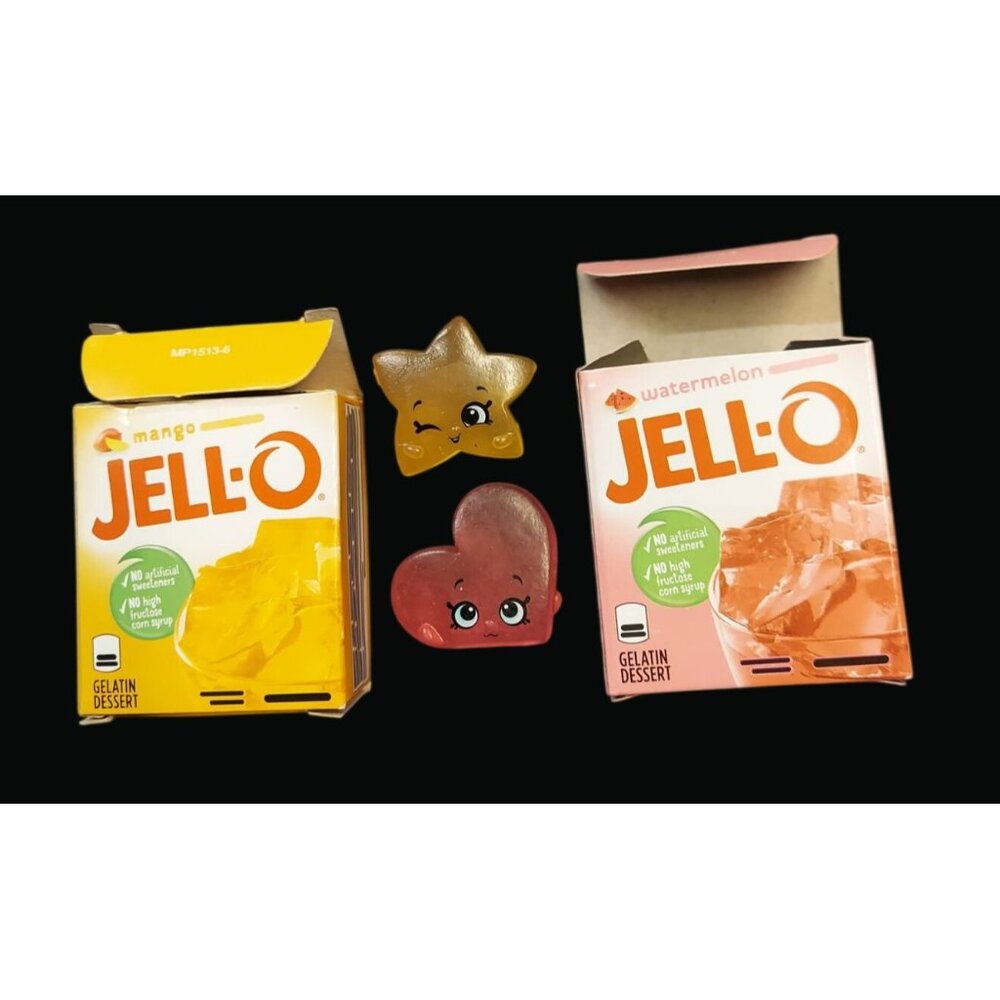 Jell-O Shopkins Miniatures Mango & Watermelon K04 H